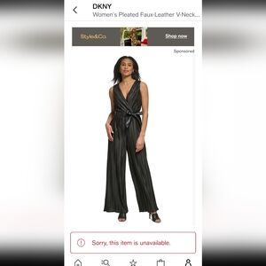 DKNY Black Sleeveless Jumpsuit *Altered Size 12